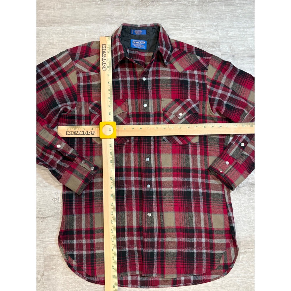 Pendleton Wool Western Plaid Shirt Mens‎ Button Front Casual Medium - Picture 2 of 4